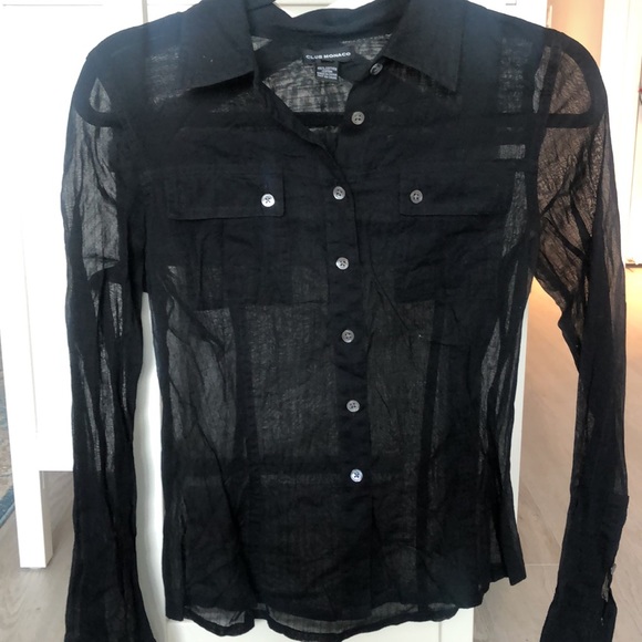 Black Club Monaco Shirt - Picture 3 of 3